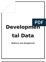 Developmen Tal Data: (Erikson and Havighurst)