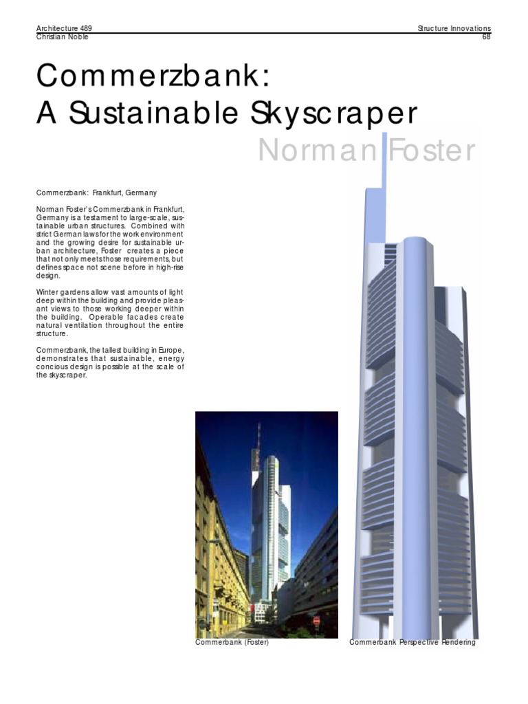Commerzbank Wintergarden Ventilation Architecture Sustainability