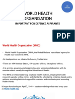 World Health Organisation: Important For Defence Aspirants