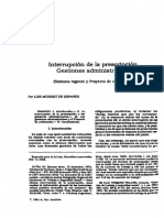 MDA07 05 07 - MOISSET de ESPANES, Luis, "Interrupción de La Prescripción. Gestiones Administrativas"