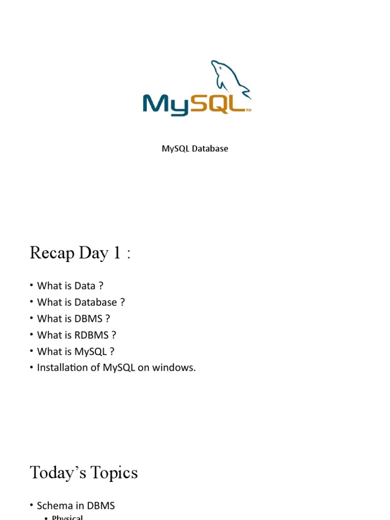 Schema, SQL Lang, Data Types | PDF | Databases | Database Schema