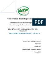 1.8 Analisis de Estrategia y Tactica