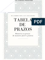 Tabela de Prazos CLT HMF