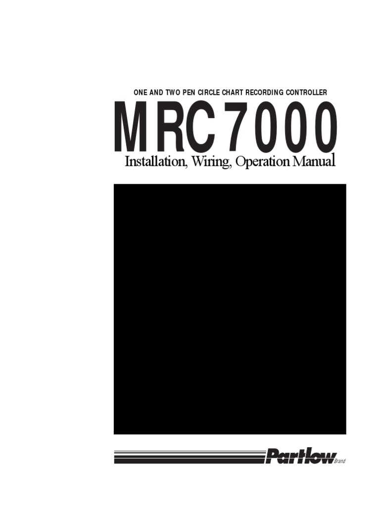 PartLow MRC7700 Operqating Manual PDF Relay Thermocouple