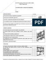 Lista de verificación andamios seguridad