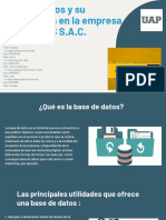 Base de Datos y Su Importancia en La Empresa FERREYROS S.A.C.