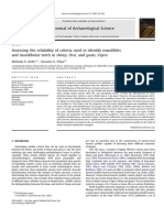 Assessing reliability of criteria used to identify mandibles and teeth of sheep and goats