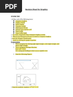 Revision Sheet For Graphics: Exercise