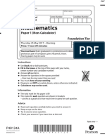 Mathematics: Paper 1 (Non-Calculator) Foundation Tier