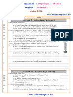 Examen Régional Oriental 2018