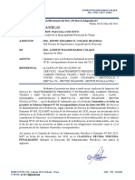 Carta #009 Comunico La No Presentación de Informe Mensual #01 de Junio Del 2021