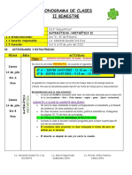 Cronograma de Clases Ii Bimestre