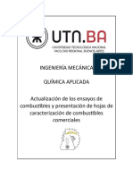 Actualización ensayos combustibles