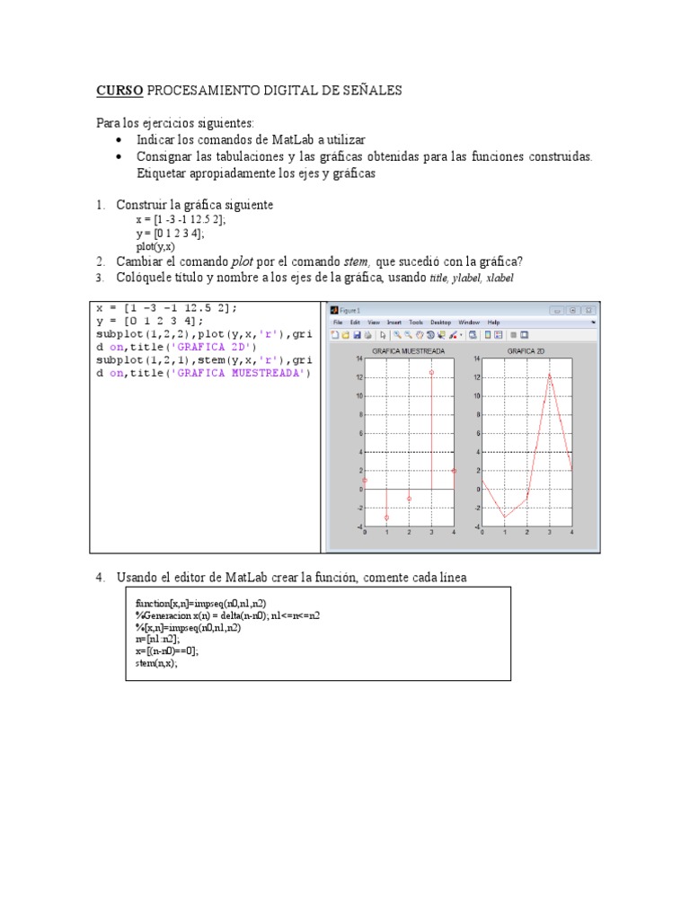 Curso de Procesamiento Digital en MATLAB | PDF | Señal analoga ...