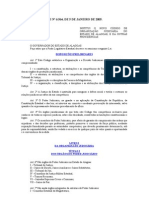 Codigo de Organizacao Judiciaria Do Estado de Alagoas