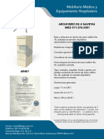 Archivero de 4 Gavetas Imss 511.076.0351 (Ar401)