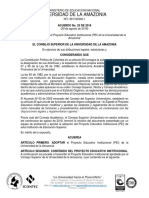 Acuerdo 025 - Adopta El Proyecto Educativo Institucional PEI