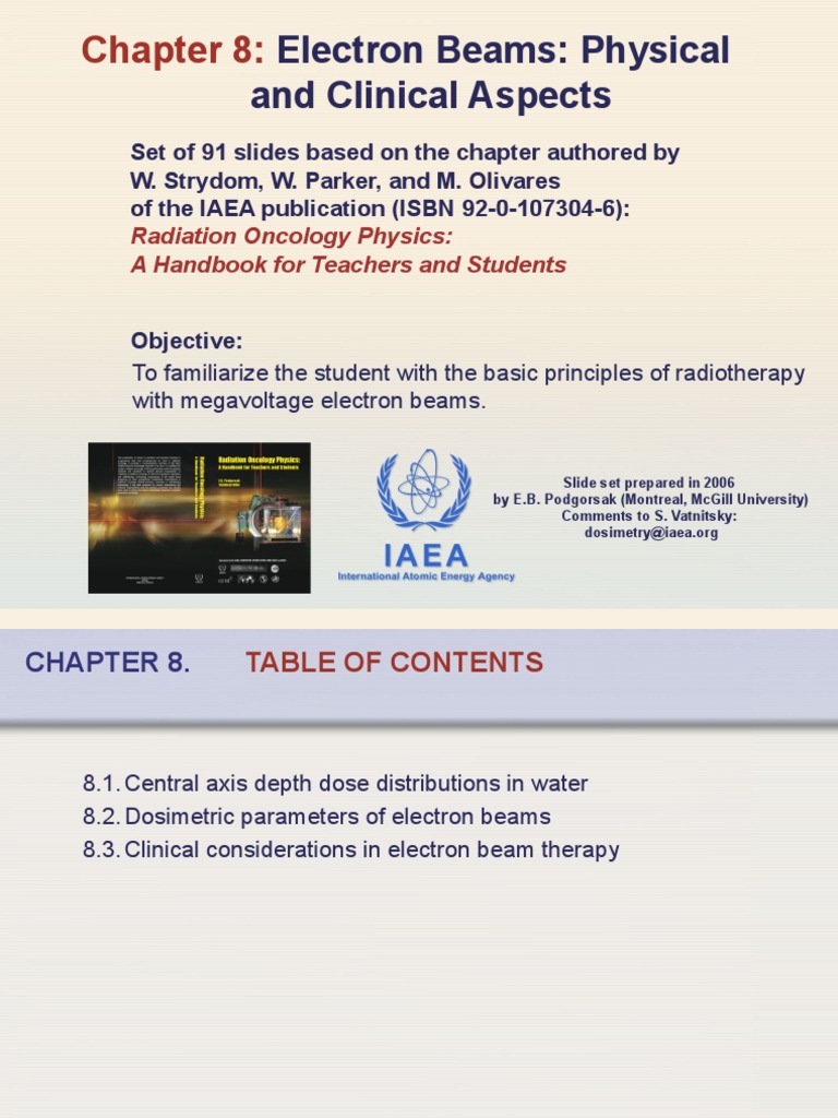 Electron Beam Therapy Principles | PDF | Electron | Dosimetry