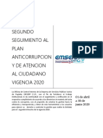 Segundo Seguimiento Plan de Accion General 2020