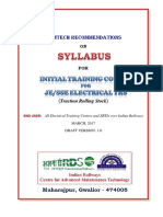 CAMTECH Recommendations On Syllabus For Initial Training Course For SSE-JE - TRS