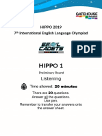 Hippo 1 Preliminary Listening