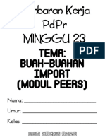 Lembaran Kerja PDPR Minggu 23: Tema: Buah-Buahan Import (Modul Peers)