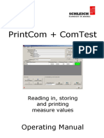 Printcom + Comtest: Operating Manual