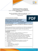 Guía de Actividades y Rúbrica de Evaluación - Paso 2 - Identificar Conceptos de La Psicología Laboral y Las Organizaciones