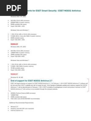 System Requirements For Eset Smart Security Symantec And Kaspersky Windows Server 03 Microsoft Windows