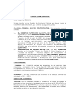 Modelo Contrato de Donacion