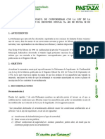 Informe de Observaciones Ordenanza de Inquilinato