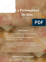 La Personalidad de Dios