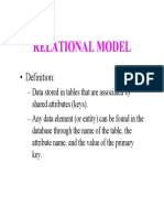 Relational Database Definitions
