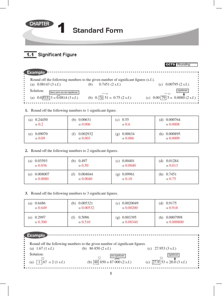 Chapter 1 Standard Form Physics Physical Quantities