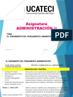 Surgimiento Del Pensamiento Administrativo y La Administración