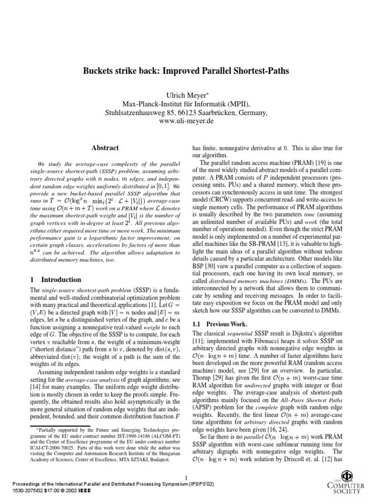 Buckets Strike Back Improved Parallel ShortestPaths PDF