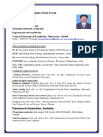 Curriculum Vitae: Arivanandan@cutn - Ac.in