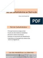 Clase 5 Rol de Carbohidratos en Nutricion