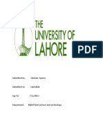 Submitted By. Ghulam Yaseen Submitted To. Samiullah Sap I'd. 70128863 Department. Mphil Food Science and Technology