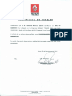 Certificado de Trabajo Renault