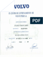 Certificado Mecanica General Volvo