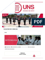 Plan de Estudios E.P Biotecnología Uns