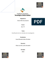 Clasificacion de Los Metodos de Investigacion