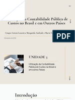 Utilizacao Da Contabilidade Publica de Custos No Brasil e em Outros Paises