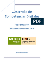 Desarrollo de Competencias Digitales Power Point 2010 Barcelona en PDF