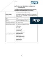 Consultant Psychiatrist Job Description and Person Specification