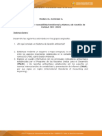 Taller de Análisis Contabilidad Ambiental y Sistema de Gestión de Calidad ISO 14001