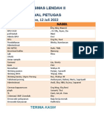 Jadwal Kamis, 07 Juli 2022