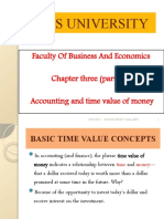 Golis University: Faculty of Business and Economics Chapter Three (Part One) Accounting and Time Value of Money