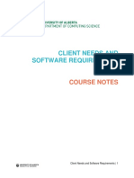 Client Needs and Software Requirements: Course Notes